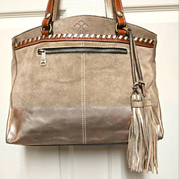 Patricia Nash Poppy Tote Metallic Dip Dye**RARE** - Picture 3 of 11